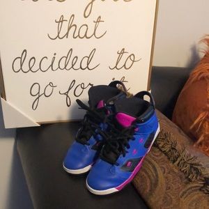 New Blue Black and Purple Unisex Jordan’s Kids Sz 3Y